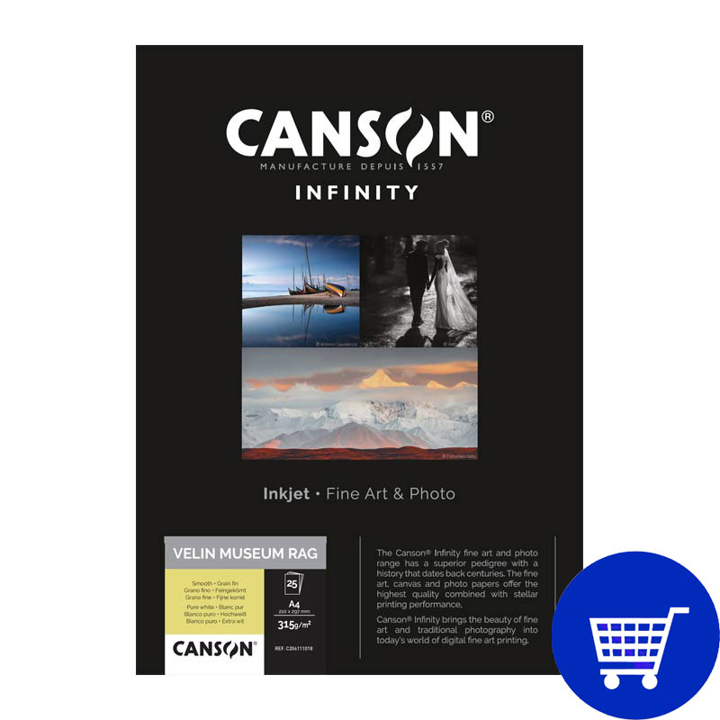 CANSON - Papier jet d'encre Infinity Velin Museum Rag - 111,8cmx15,24m -  315 g/m²